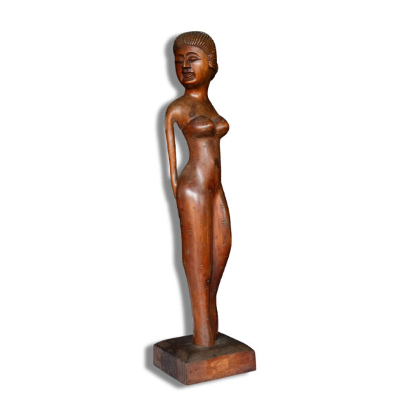ELEGANT FIGURE WOOD CARVING